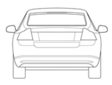 Vista trasera del auto